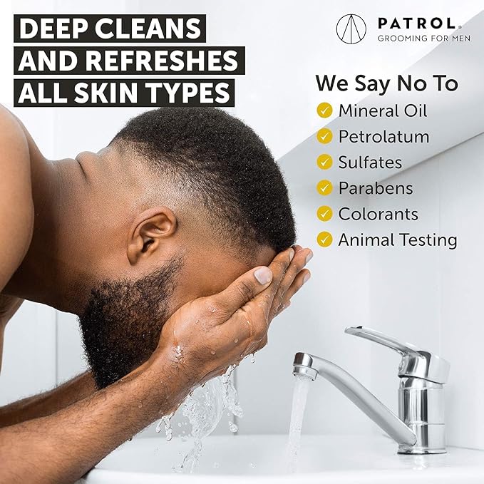 Bump Patrol Skin Patrol Activated Charcoal Face Wash - Sulfate-Free, Paraben-Free