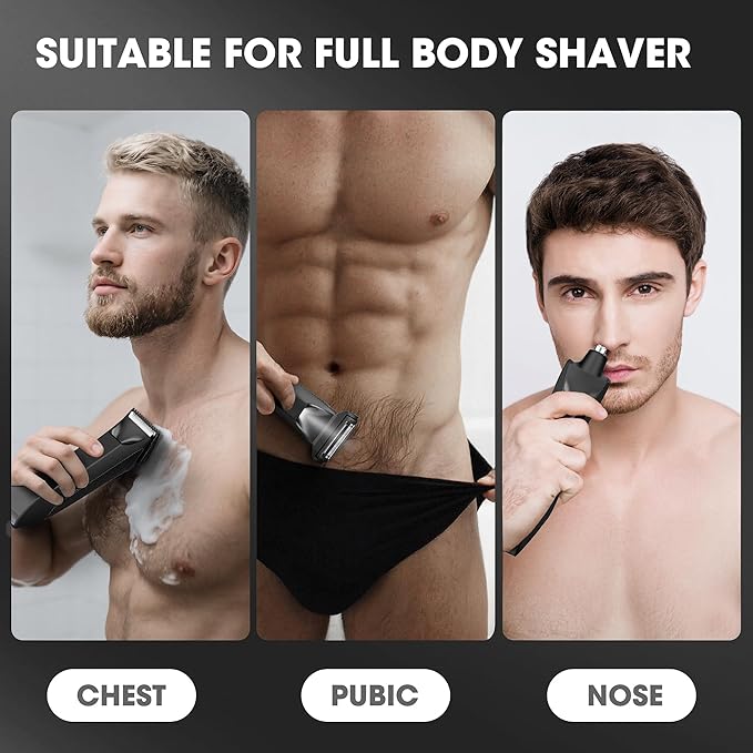 Manscape Body and Ball Trimmer for Men, Bald Head & Body Shaver, 3-in-1 Pubic Groin Nose Hair Trimmer, Head Shaver for Bald Men & Body Groomer, Electric Razors for Smooth Shaving, IPX7 Waterproof