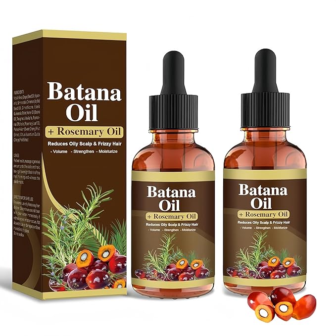 Batana Oil for Hair Growth with Rosemary Serum, Scalp Treatment for Thinning Hair Regrowth Thickening, Strength Hair Root for Women Men Hair Care (1 Pcs)