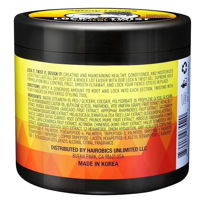 AllDay Locks Lock N Twist (15 oz) | Supreme Hold, No Frizz or Flaking | Hydrating, Nourishing Locking Gel | Grape & Avocado-Infused | Lock & Twist Braids, Locks, Twists, Cornrows | 15 oz