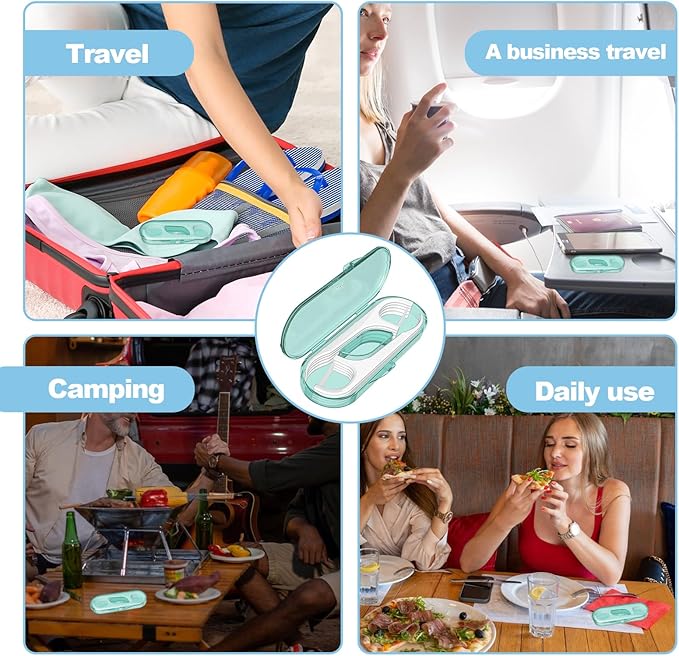 10 Pack Flosser Dispenser Dental Floss Case, Mini Floss Picks, Professional Toothpicks with Travel Case, Travel Purse Essentials for Teeth Cleaning, Portable and Hygienic