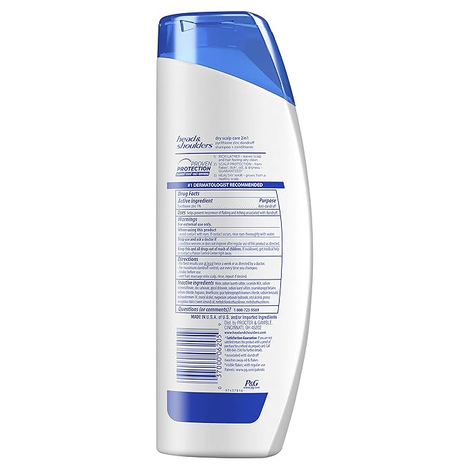 Head and Shoulders Dry Scalp Care with Almond Oil 2-in-1 Anti-Dandruff Paraben Free Shampoo and Conditioner 13.5 fl oz