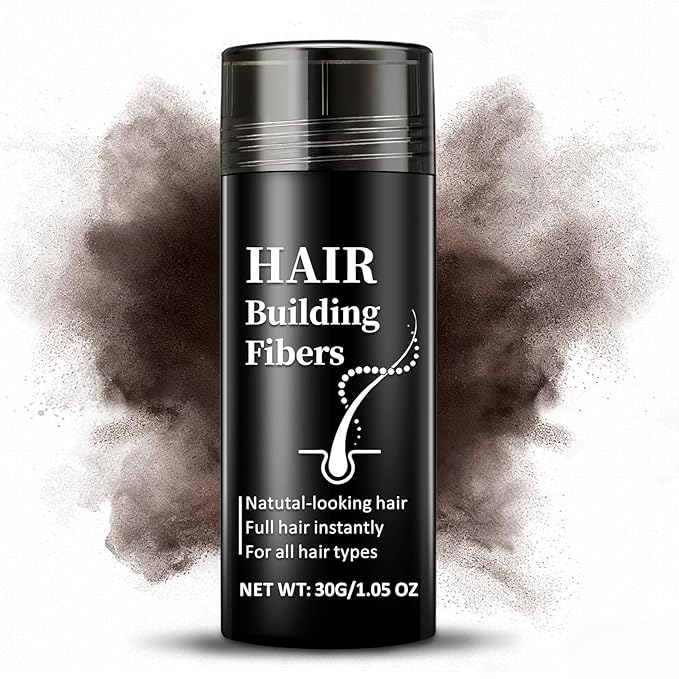 Hair Fibers for Thinning Hair for Men & Women Hair Building Fibers Instant Cover Up & Volume Instantly Hair Filler - 02 Dark Brown