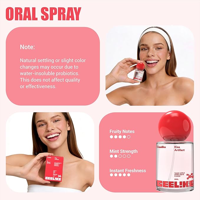 Oral Spray – Fresh Breath, Dual Cooling Experience & Convenient On-The-Go Design – Perfect for Freshening Breath Anywhere, Anytime (Apple Cider, 1 Count)