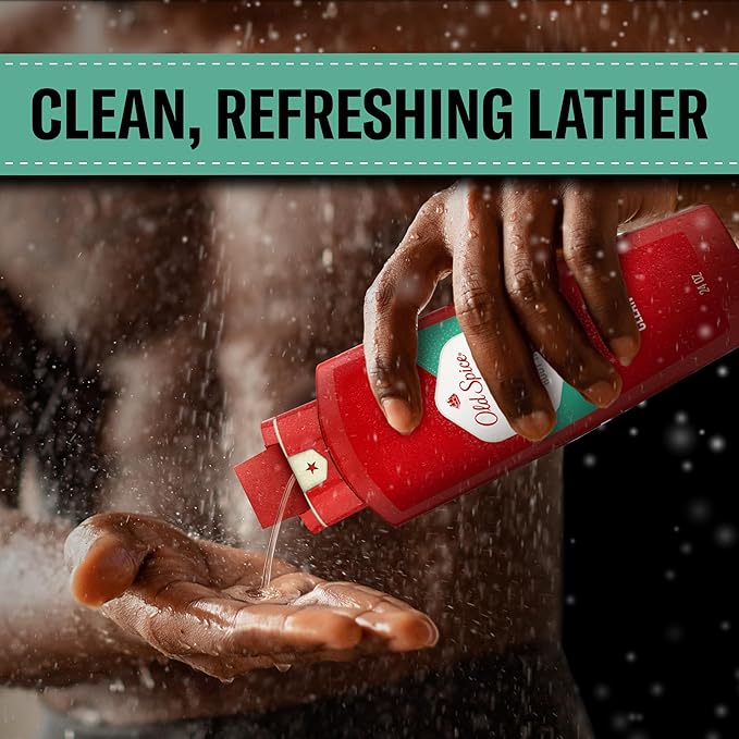 Old Spice Refreshing Body Wash for Men, High Endurance, 3X Defense, 24/7 Shower Fresh with Long Lasting Scent, Pure Sport Scent, 24 oz (Pack of 2)