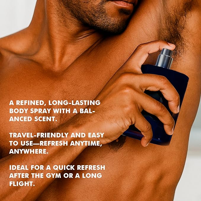 Body Spray for Men, Mens Body Refreshing Spray, Notes of Lemon Ginger and Sandalwood, 3.56 Fl.Oz