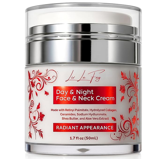Retinol Collagen Face Cream – Anti-Aging Day & Night Moisturizer with Hyaluronic Acid & Ceramides for Face, Neck & Décolleté 1.7 fl oz