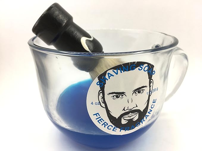 Shaving soap and brush set 4 oz Fierce Type fragrance