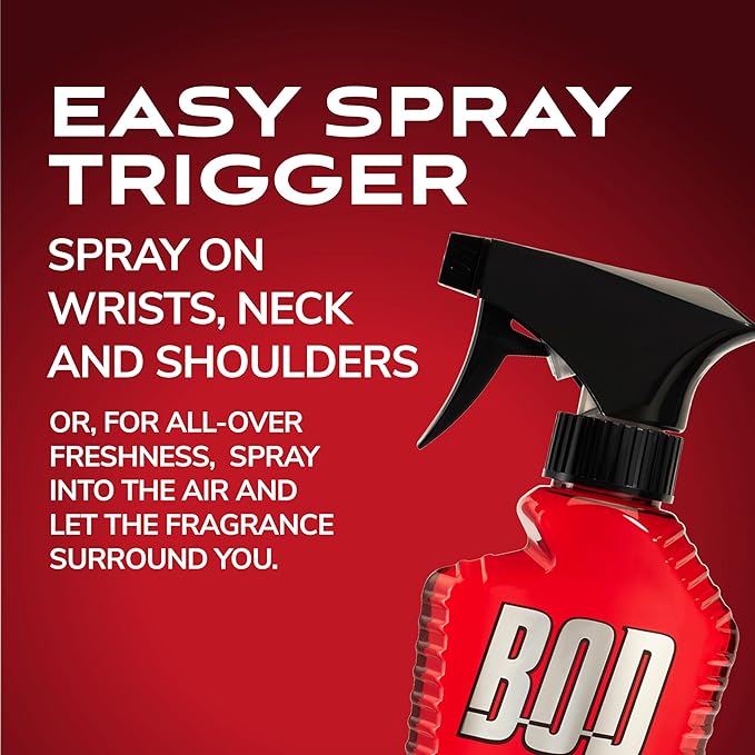 BOD man Fragrance Body Spray, Most Wanted | 8 fl oz | Pack of 2