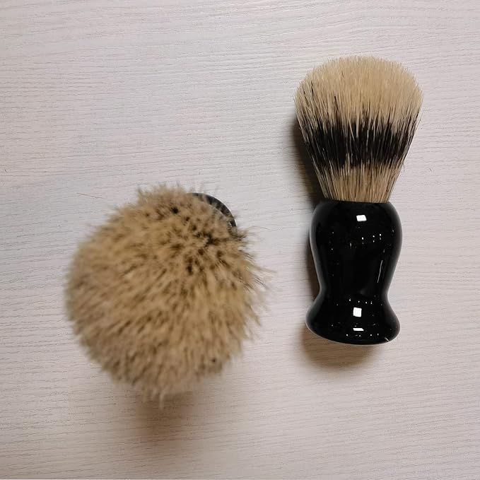 Fan Wu Shaving Brush for Men – Bristle, Resin Handle, Wet Shave with Cream or Soap – Compatible with Safety, Double Edge & Straight Razors