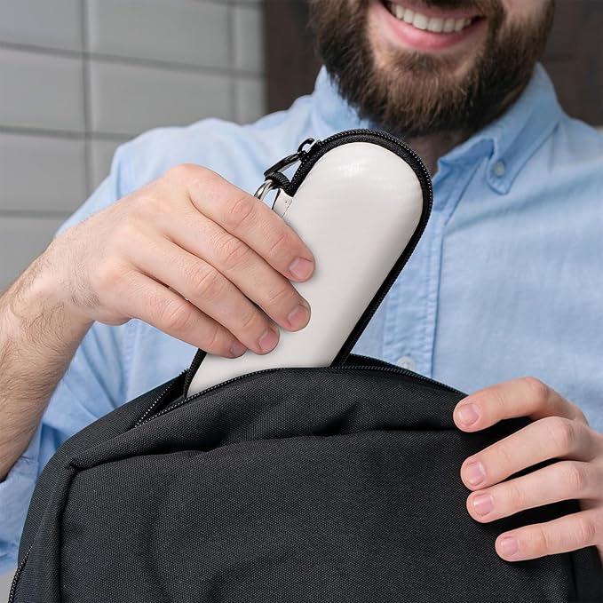 Nincha Compact Travel Trimmer Case for Philips Hybrid Electric Trimmer and Shaver, Face + Body Groomer QP2724/90, QP2834/70, QP1924/70, QP6531/70, QP4631/90, Hard Carrying Case, White