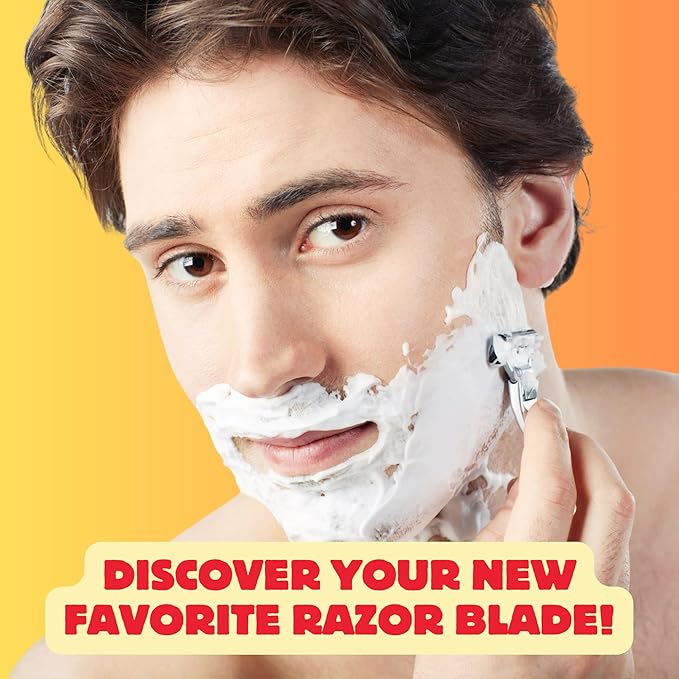 Gents Double Edge Safety Razor Blade Collection Variety Pack 50 Count – Platinum Double Edge Blades Fits All Razors + Styptic Powder Stops Bleeding + Leather Razor Sleeve – Men’s Wet Shaving