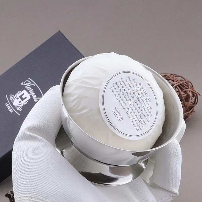 Stainless Steel Made Shaving Soap Bowl with Lid. Perfect to Keep Your Soap Safe.