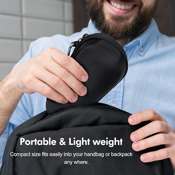 Nincha Electric Shaver Case for Braun Series 3, Series 5, Series 7, Series 9 Electric shavers - Hard shell EVA Travel Case - Powered Shaver Protective Bag (Black)