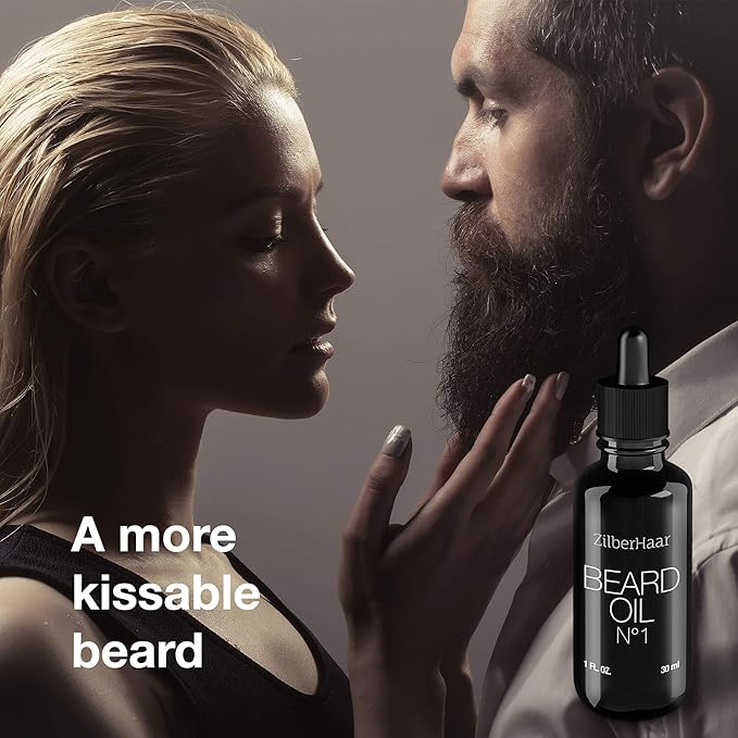 ZilberHaar Beard Care Travel Bundle, Beard Oil + Pocket Beard Brush with Soft Bristles Bundle