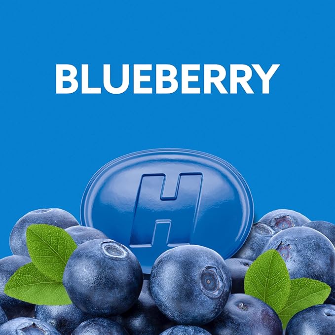 Halls Throat Relief Blueberry Cough Drops, Value Pack, 80 Drops