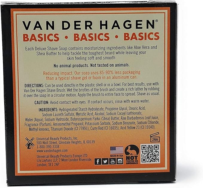 Van der Hagen Deluxe Shave Soap - 2.5 oz - 3 pk