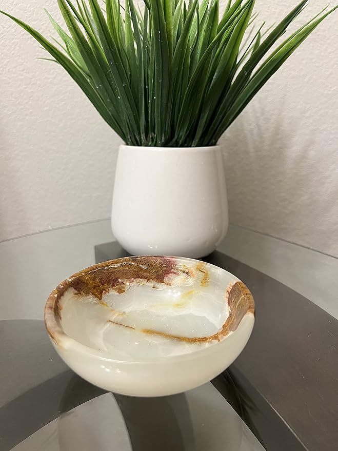 Green Onyx Handmade Marble Barber Supplies Hand Carved Natural Stone Bowl, Smudge Bowl, Stone Bowl Bowl Shaving Bowl - Perfect for kitchen soap, candy, shaving foam
