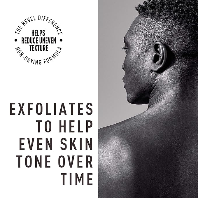 Bevel Exfoliating Body Wash for Men - Dark Cassis Scent with Charcoal and Argan Oil, 16 Oz (Packaging May Vary)