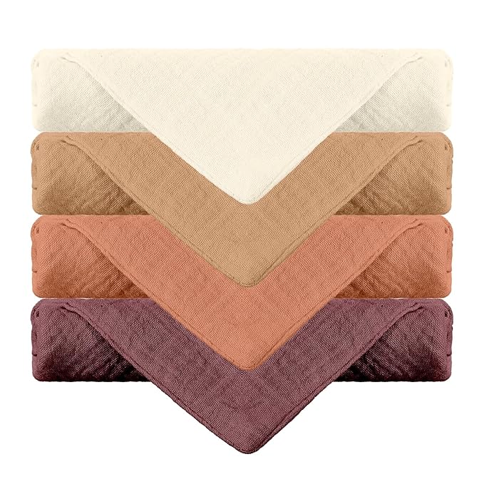 4 Pack Face Cloths Makeup Remover Cloths Soft Wash Cloth Absorbent Muslin Washcloths Breathable Reusable Facial Towels for Skin Care Daily Cleansing Travel Women Men Adults