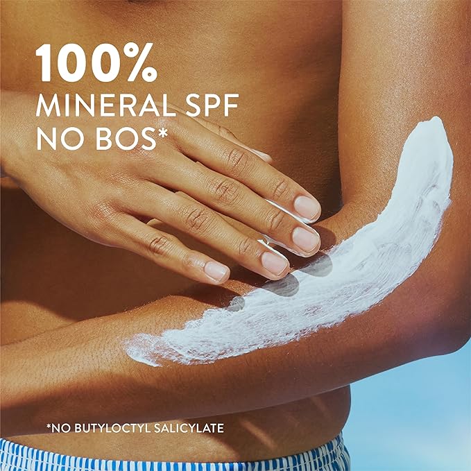 Native Sunscreen Lotion Unscented SPF 30, 100% Mineral SPF for Face & Body Broad Spectrum UVA UVB for Men & Women, Suitable for Sensitive Skin & Hawaii Compliant, Lightweight & No Residue, 7oz
