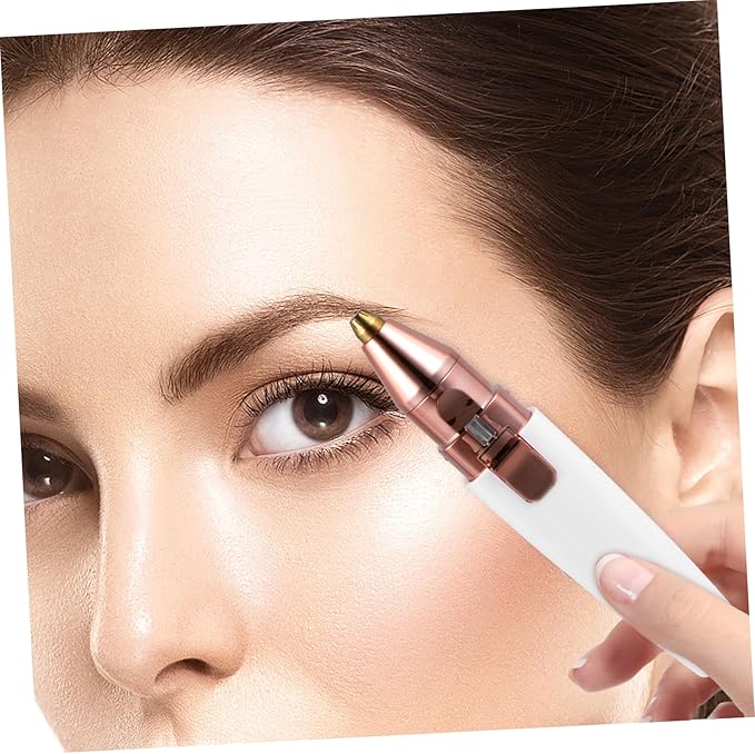 SAFIGLE 1pc Eyebrow Trimmer Shaving Woman Brows Shave Female Smooth Hair Electric Rechargeable Black Razors Removal Lipstick Shape Trimmer Personal Care Device Eyebrow Razor Alloy