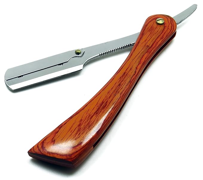 Polished Fine Wooden Handle Straight Shaving Barber Razors (Limited Edition)