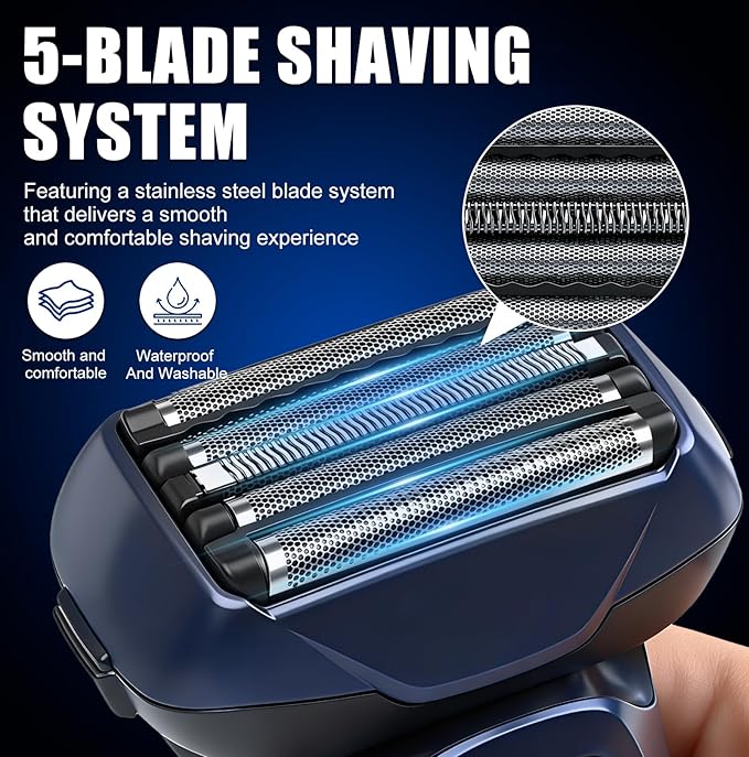 WES9032 Shaver Replacement Foil Head Compatible with Panasonic ARC5 Replacement Blades Suitable for models ES-LV97-K, ES-LV67-K, ES-LV95-S and ES-LV65-S (9032-1PC)