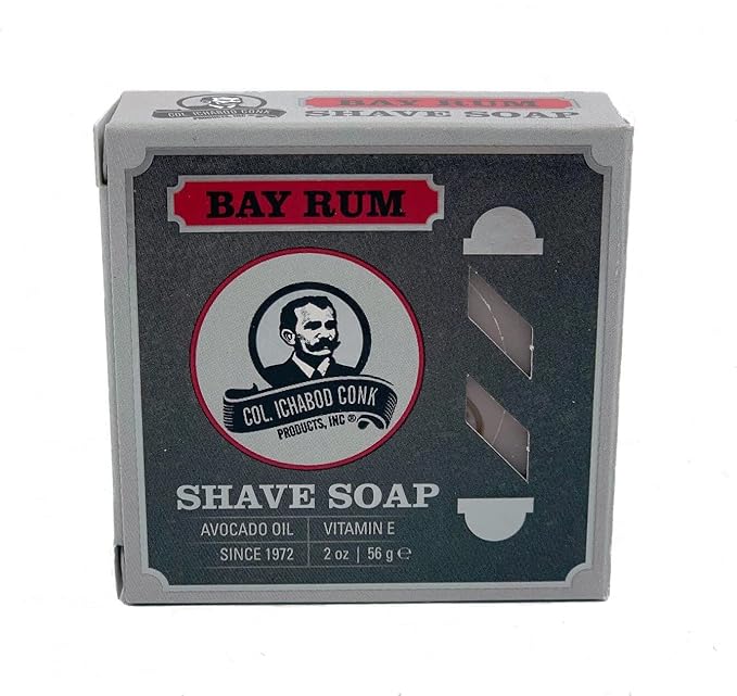 4 Set - Col. Conk Bay Rum Glycerine Shave Soap