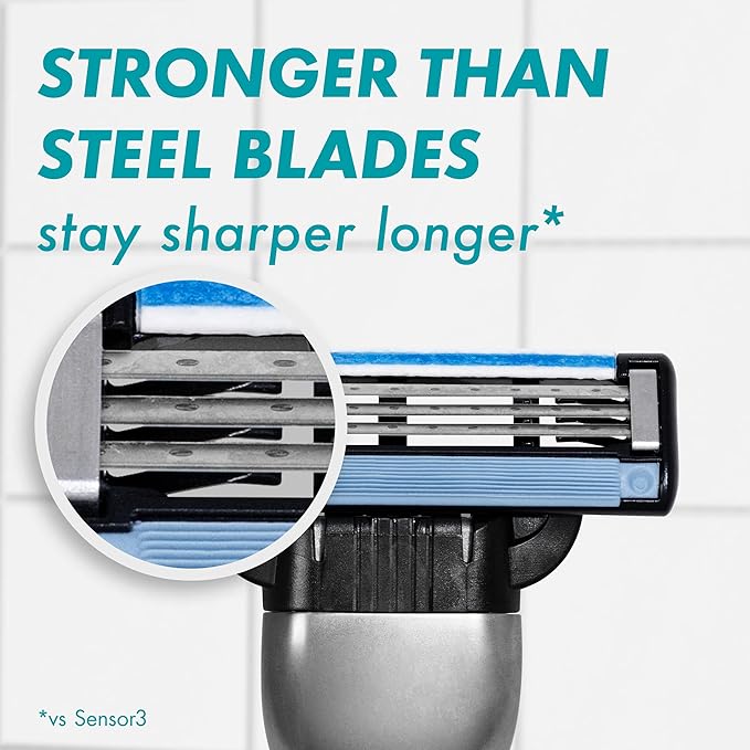 Gillette Mach3 Razor Refills for Men, 4 Razor Blade Refills