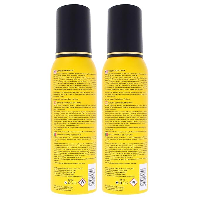 Fragrance Body Spray - Dynamic by Fogg for Men - 5 oz Body Spray - Pack of 2