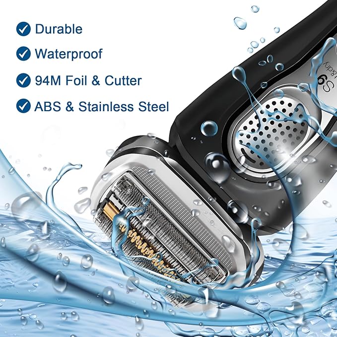 94M Series 9 Shaver Head Replacement Part Compatible with Braun Series 9 Pro Replacement Heads,94M Blades for Braun Series 9 Electric Razors 9290cc,9370cc,9376cc,9293s,9260s,9295cc,9390cc,9330s