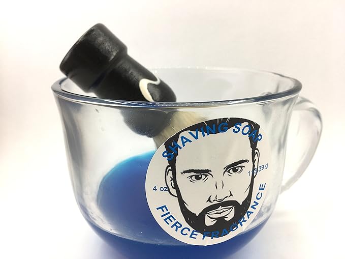 Shaving soap and brush set 4 oz Fierce Type fragrance