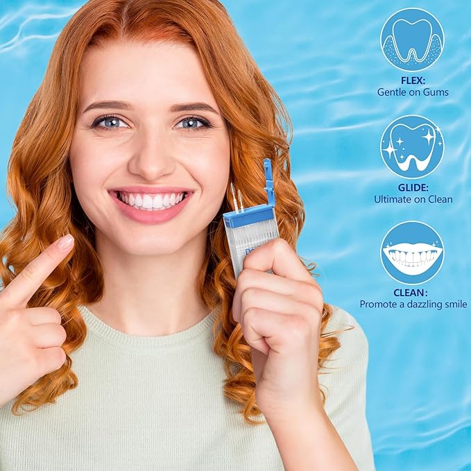 Brushpicks Interdental Toothpicks,Soft Bristle Dental Floss Picks Toothpicks,Helps Removes Plaque and Debris Between Your Teeth 600PCS (Pack of 5) Mint