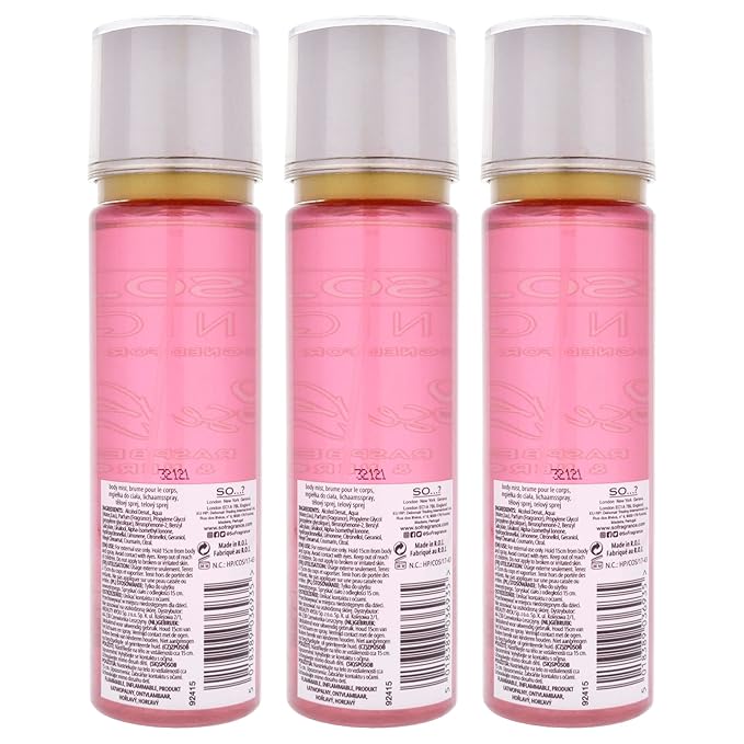 Unique Body Mist - Rose Berry by So…? for Women - 5.1 oz Body Mist - Pack of 3