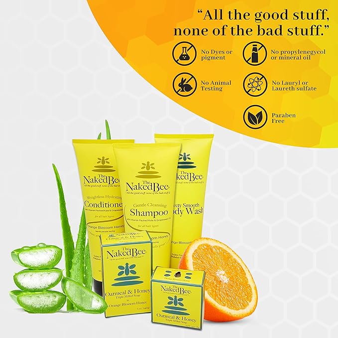 The Naked Bee Gel Cleanser Facial Wash (5.5 oz) Hydrating & Moisturizing - Daily Gel Cleanser Face Wash for All Skin Type with Orange Blossom Honey