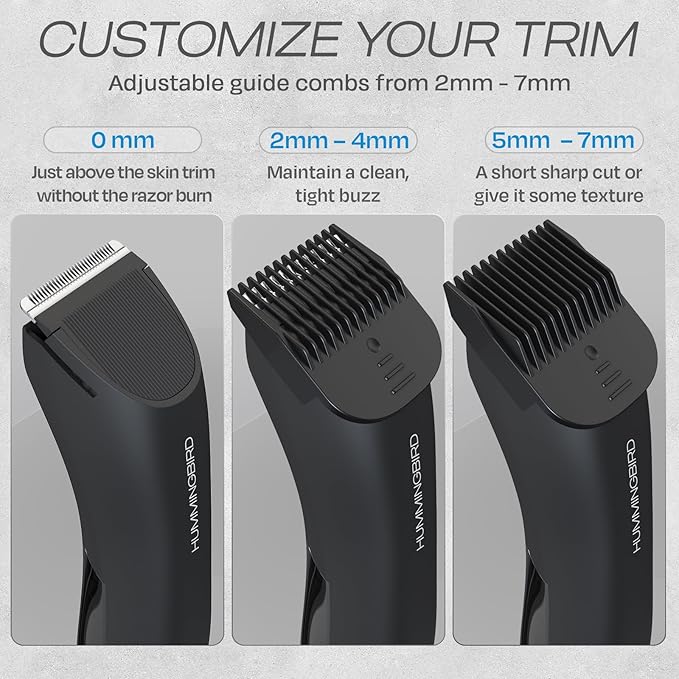 HUMMINGBIRD MK6 Body Hair Trimmer for Men – Wide Ceramic Blade, No Nick, No Cut, Ball Trimmer & Body Shaver, Waterproof, USB-C Rechargeable, LED Display, Charging Dock & Travel Pouch, Body Groomer