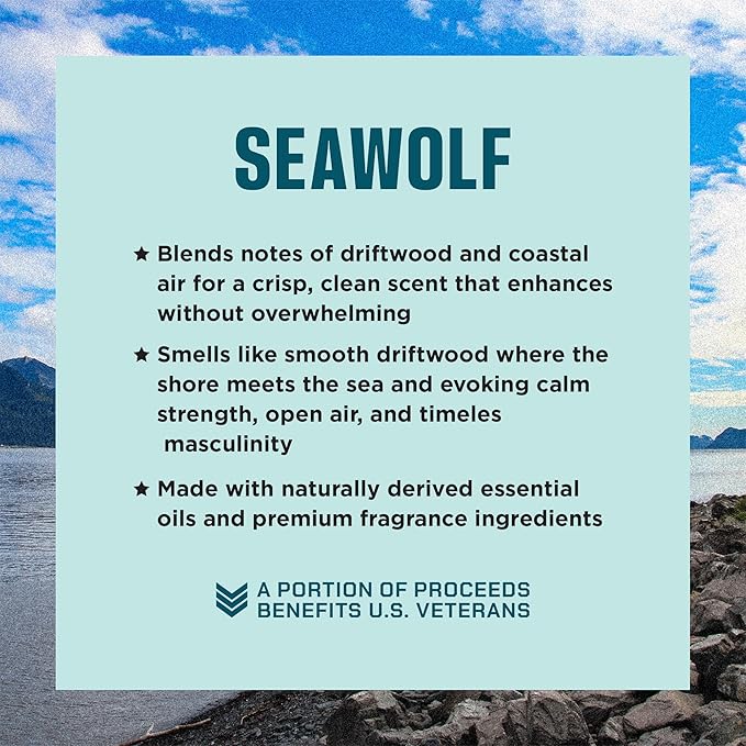 Duke Cannon Supply Co. Proper Cologne 2-Pack for Men – Sawtooth & Seawolf Eau de Parfum, Alpine Air Cedarwood + Driftwood Coastal Air Scents, Long-Lasting Masculine Fragrance, 1.7 Fl Oz.
