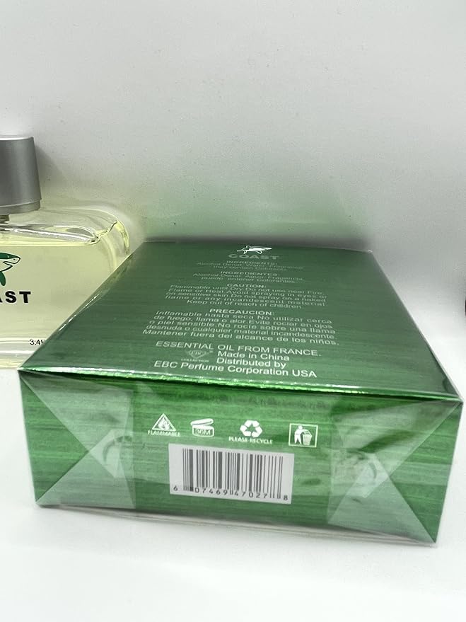 EBC-Collection, COAST GREEN Perfume for Men, 3.4oz/100ml