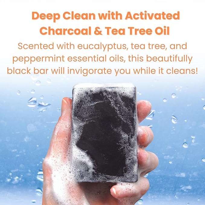 Real American Soap (Variety Bundle, 3 Pack) – Natural Bar Soap Made with Grass-Fed Tallow, Conditioning Lard, & Pure Coconut Oil – Unscented, Charcoal & Tea Tree Oil, & Lavender Goat Milk