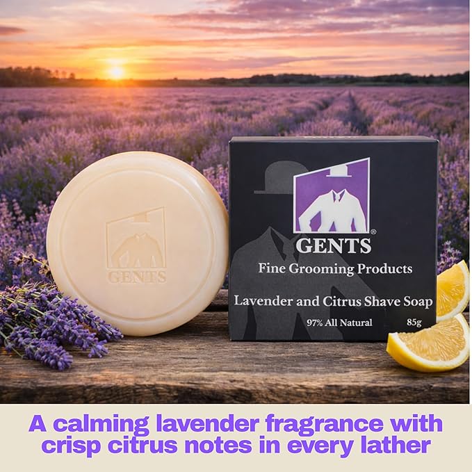 G.B.S Men's Lavender and Citrus Shaving Soap, Pack of 3
