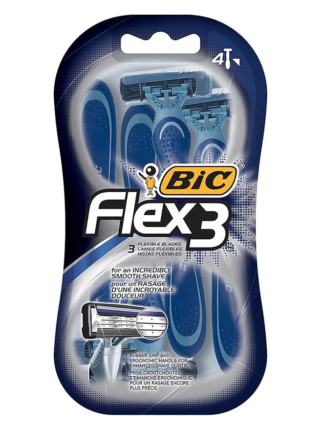 Bic Flex 3 men's shaver, 4 count (2 packs)