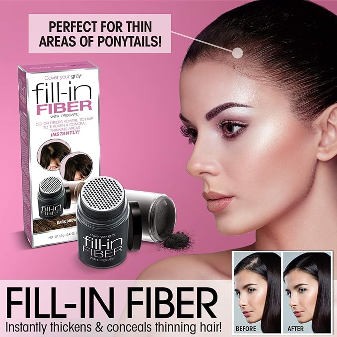 Cover Your Gray Pro Fill-In Fibers with Procapil - Dark Brown