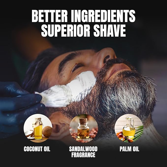 Gentleman Jon Luxe Shave Kit - Sandalwood Shaving Soap (2.25oz) & Alum Block in Plastic Case (3.7oz) - Ultimate Shaving Solution for Smooth, Soothing, and Razor Burn Relief