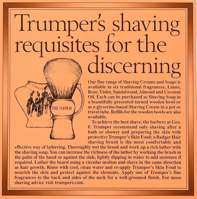 Geo F. Trumper, Almond Shaving Soap With Wood Bowl, 80 Gram