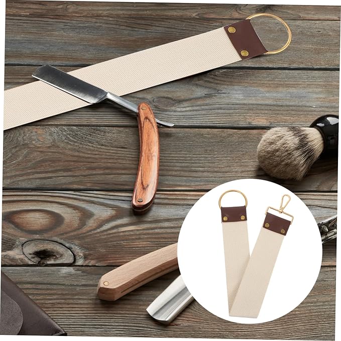 ERINGOGO Double Layer Canvas Razor Strop Sharpening Strap for Professional Barber Polishing Tool for Straight Razor Shaving Sturdy and Easy to Use