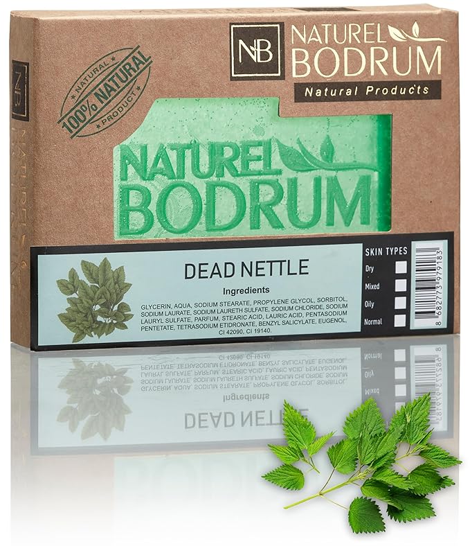 Dead Nettle Organic Soap Bar for Women and Men - Glycerin Soap Bar, Botanical Body Bars – Gentle Herbal Cleanser - Natural & Vegan Spa Gift, for All Skin Types
