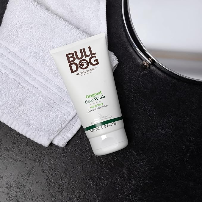 BULLDOG Mens Skincare and Grooming Original Face Wash, 5 Fluid Ounce - Pack of 2