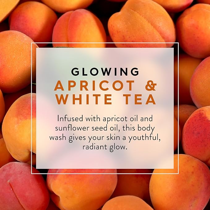 JASON Apricot and White Tea Glowing Body Wash, For a Gentle Feeling Clean, 30 Fluid Ounces