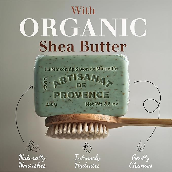 Donkey Milk Soap Bars 3xPack – Enriched With Organic Shea Butter - 97% Natural Ingredients - Traditionally Made - French Milled in Provence - Gentle For Skin – 3x8.8 oz - La Maison Du Savon